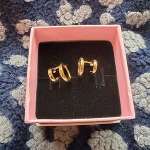 Pandora Double Gold Hoop Earrings